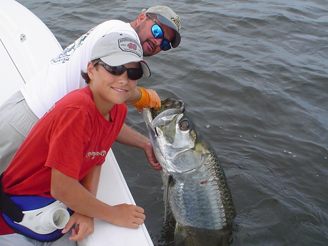 Double hook-up on tarpon near Boca Grande Pass