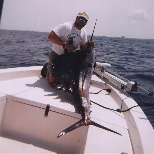 Fishing for sailfish in my bay boat!